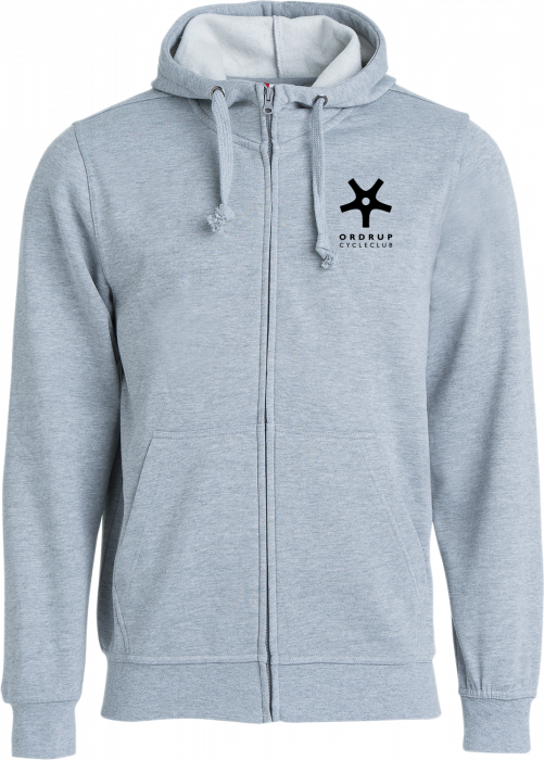 Clique - Ordrup Cycle Club Basic Hoodie W. Zip Men - Grey melange