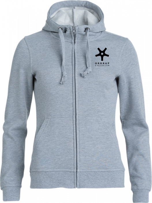 Clique - Ordrup Cycle Club Basic Hoodie M. Lynlås Dame - Grey melange